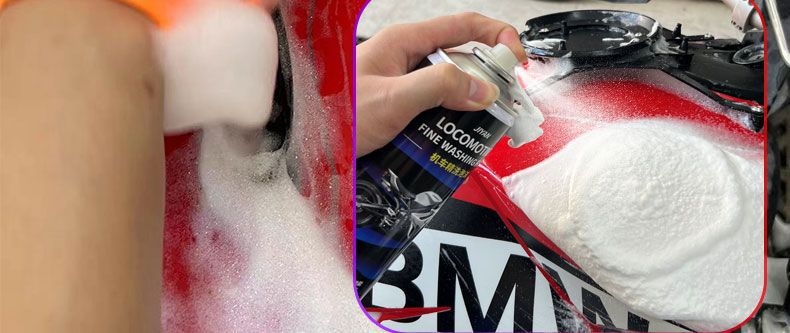 Motorcycle Fine Wash Foam Motorcycle Helmet Chain Cleaning and Maintenance Electric Bicycle Car Wash Degreasing Agent