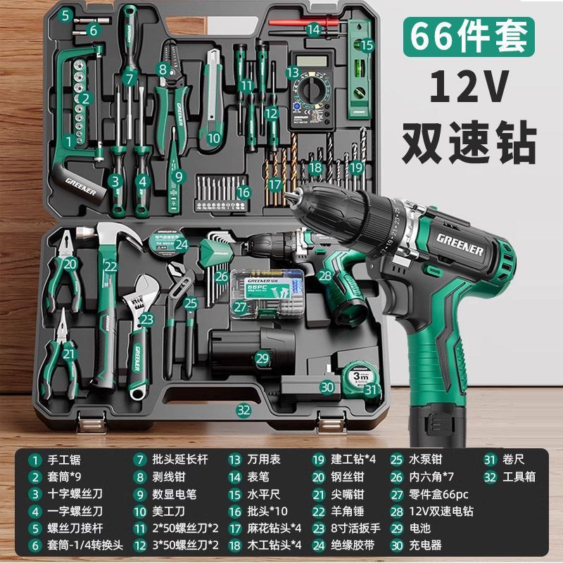 五金工具套装家用工具箱维修万能组合全套日常电工木工大全|undefined