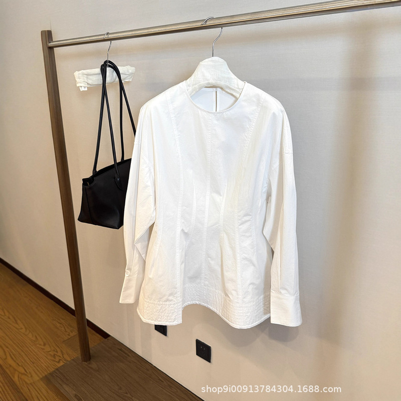 High-End Niche Designer Soft Curve Bud Bone Shirt