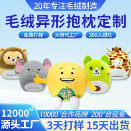 实体工厂毛绒抱枕定制创意特色公仔卡通动漫动物异形抱枕来图定做