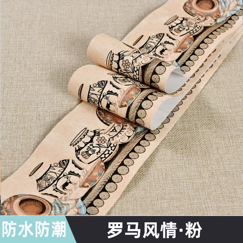 PVC Self-Adhesive Wall Sticker Roll, Waterproof, 10.6 cm × 5 m, Decorative Patterns