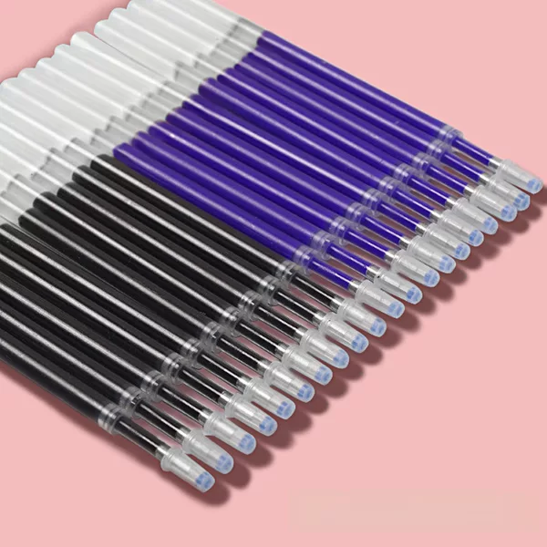 Erasable push refill crystal blue carbon black bullet push-type Mo heat elimination neutral refill high temperature disappear wholesale
