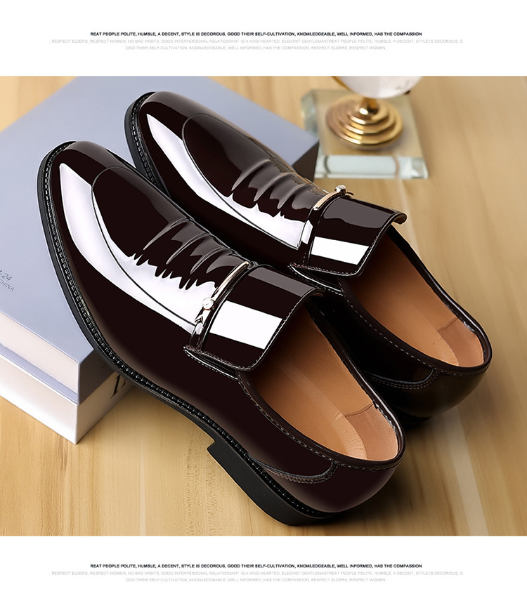 Men's Elegant Solid Color Point Toe Flats display picture 2