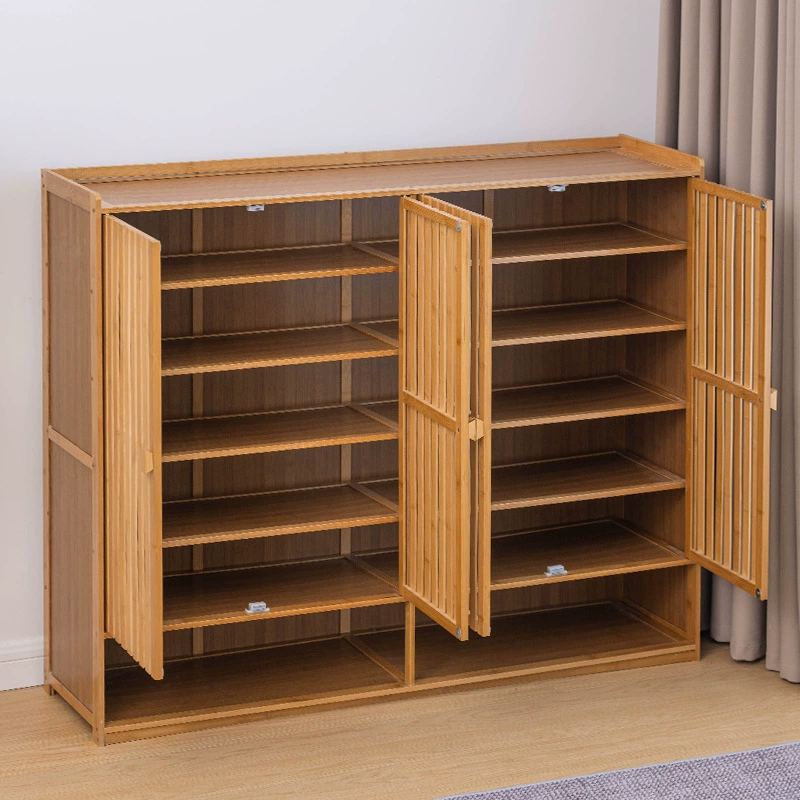 Новая домашняя обувная полка для дверного проема, простая, для арендного дома, экономичная, из бамбука, многоярусная, пылезащитная.