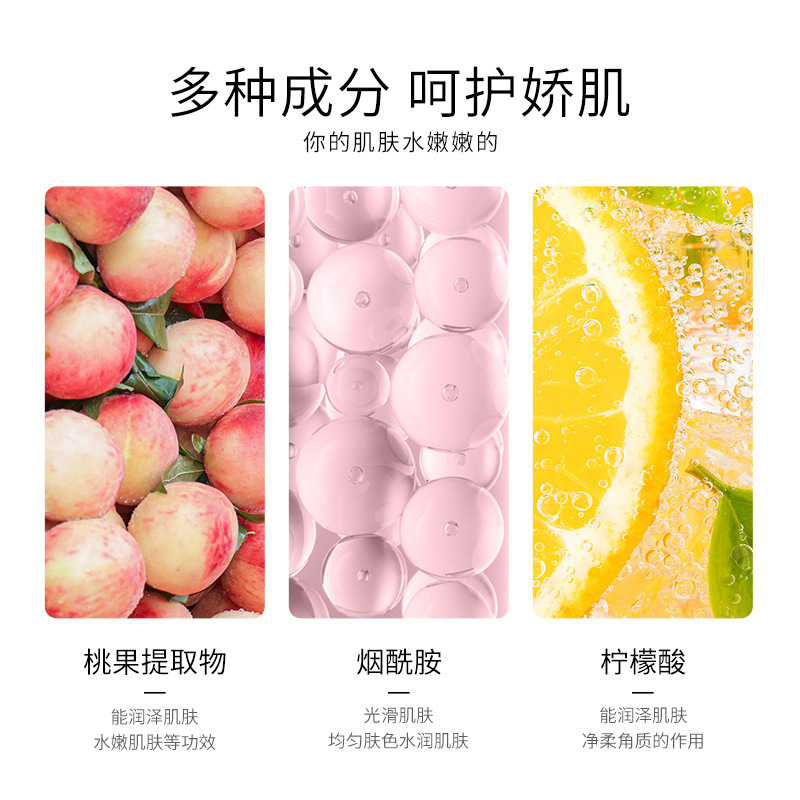 Bandi agua de melocotón humectante perfume crema de baño profunda limpieza humectante cuidado de la piel baños perfume fábrica en stock al por mayor