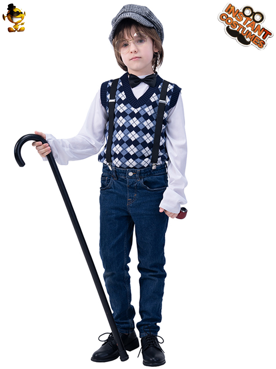 Traje de fiesta de la vejez de los niños de Halloween traje de rendimiento etapa traje de fiesta de los niños de COSPLAY