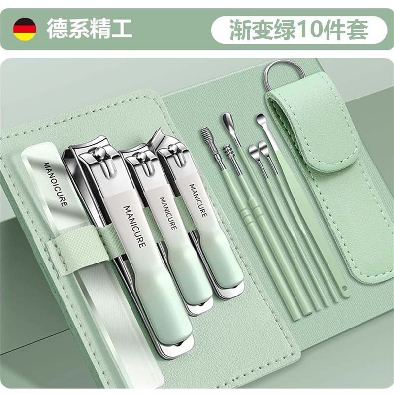 Nuevo conjunto de cortadores de uñas para hombres, herramientas de uñas caseras, tijeras de uñas individuales, cucharas de orejas, dos en una herramienta de uñas image 14