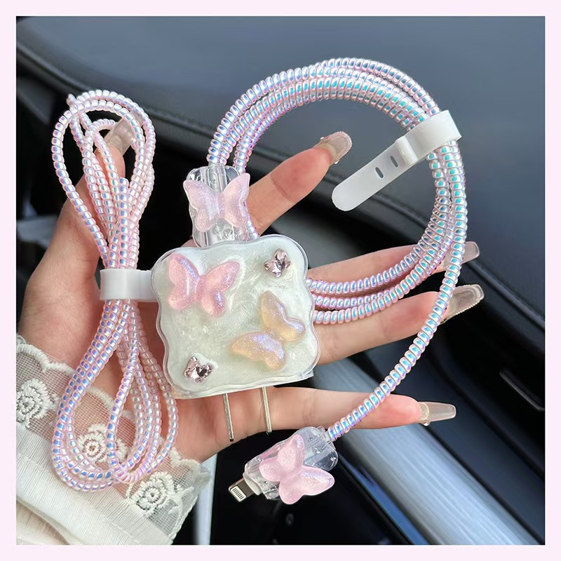 Para Apple 14 línea de datos cubierta protectora iPhone13 cargador cabezal 12promax bobinado estuche para iPad