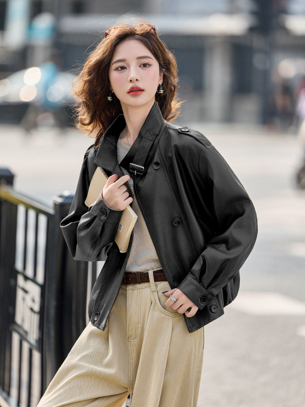 女式夹克外套2025秋季新款休闲气质立领宽松显瘦夹克上衣ZH2610|undefined
