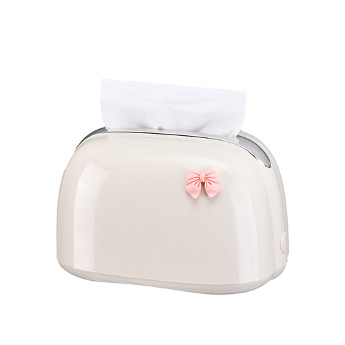 Cream style tissue box plastic living room high-end tissue box bathroom bedroom high-value desktop car paper tissue box