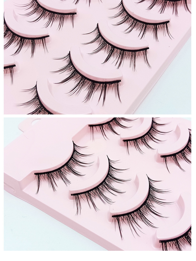 Comic Eyelash 009 Five pairs of false eyelashes, fairy hair natural nude Makeup style, can support double eyelids and eyelashes in daily life undefined