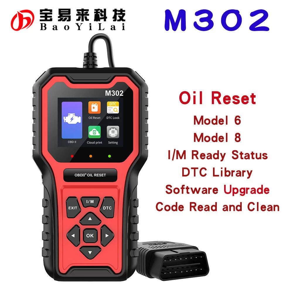 M302 car oil reset code reader Техническое обслуживание автомобиля лампа к нулю сброса диагностика неисправности