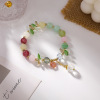 Cute fresh crystal, beaded bracelet, chain, simple and elegant design