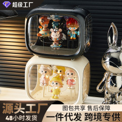 泡マットブラインド箱手作り収納展示箱透明ガラス防塵棚公仔アクリル展示棚