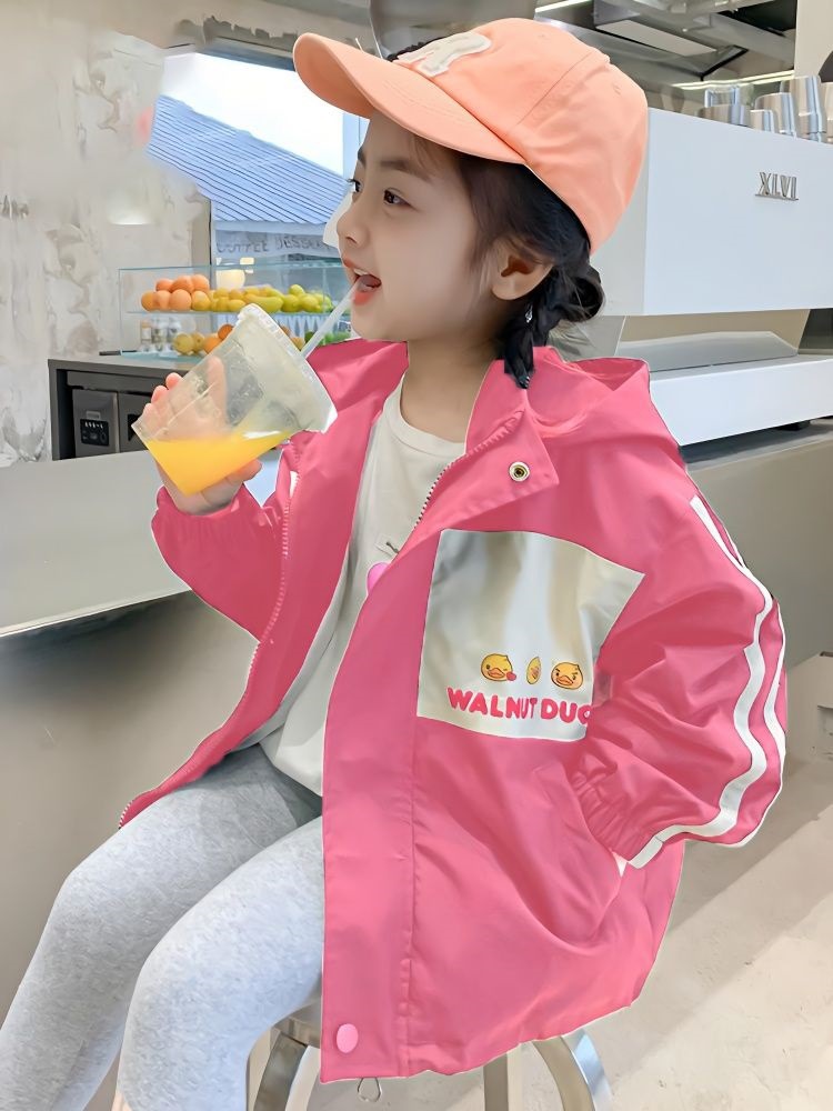 (2개) 소녀 자켓 봄과 가을 2023 한국 새  서양식 캐주얼 봄 탑 어린이 자켓