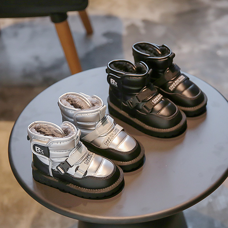 Chaussures pour enfants bottes de neige pour enfants d'hiver avec des chaussures en coton en peluche et épaissies pour filles mode sport décontracté pour garçons_voghion.com