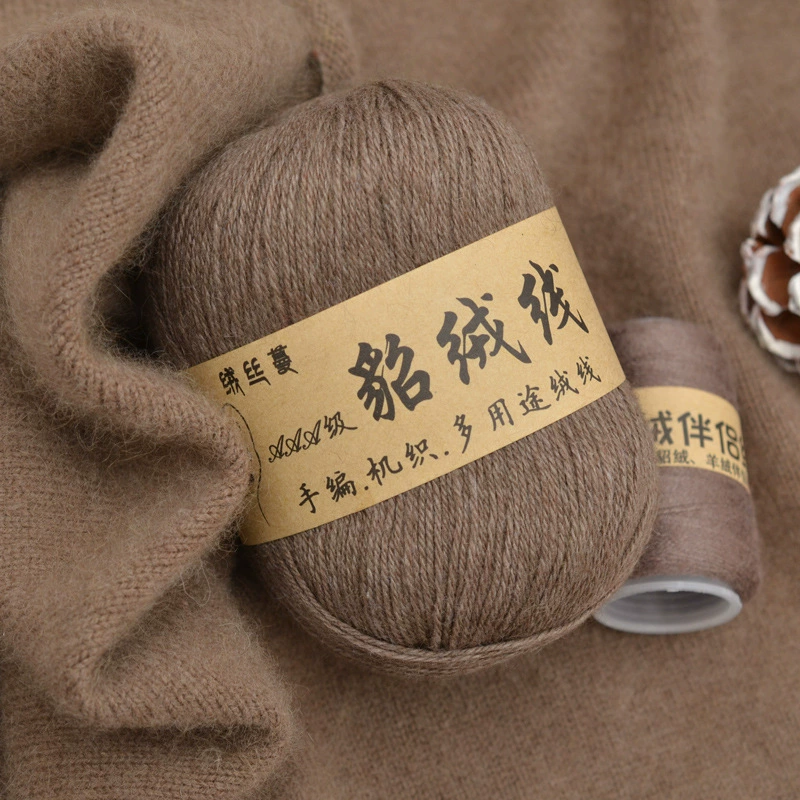 Пряжа из норковой шерсти для рукоделия, средней толщины, кашемировая пряжа для шарфов, унисекс, для вязания свитеров, шерсть ягненка для вязания крючком