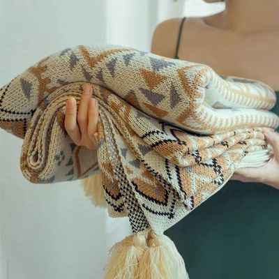 Simplicity knitting Wool Bohemia Shawl Nap blanket Blanket Sofa blanket Air blanket