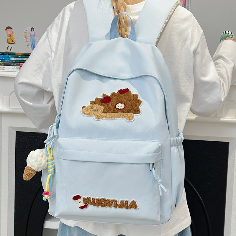 书包女新款日系ins学院风可爱卡通刺猬背包初高中生轻便双肩包
