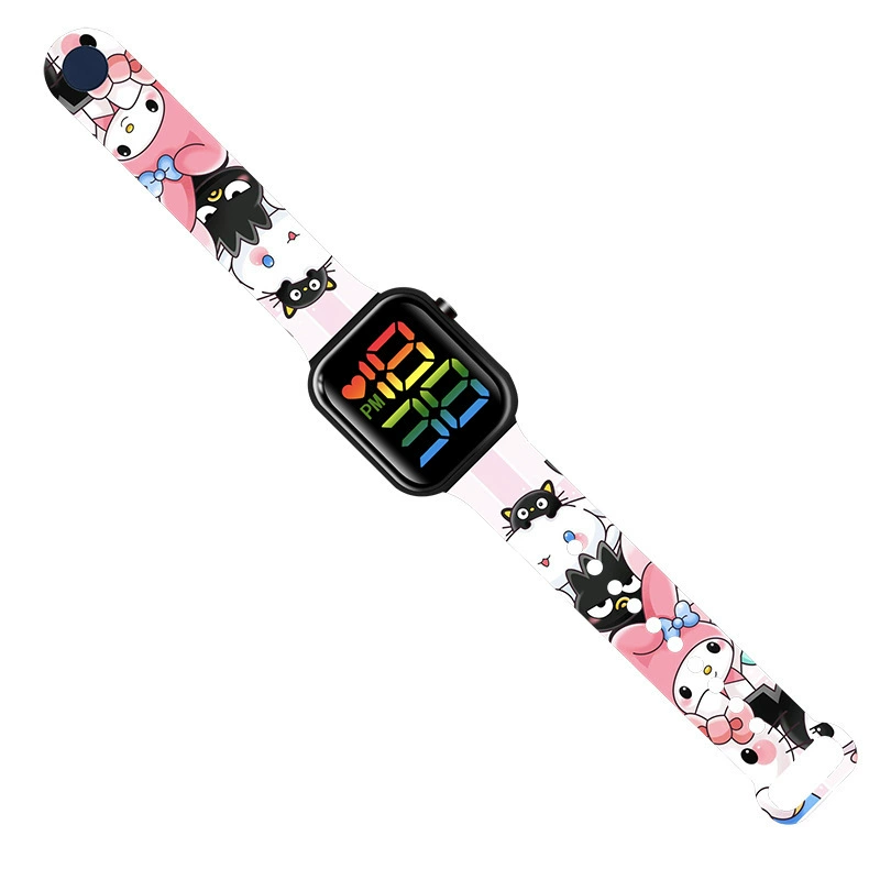 Children's square watch strap, digital watch, 2023 collection