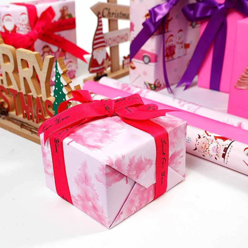 アマゾンで人気の大きなサイズ43CM3Mロール状ピンク系DIYクリスマス誕生日プレゼント包装紙|undefined