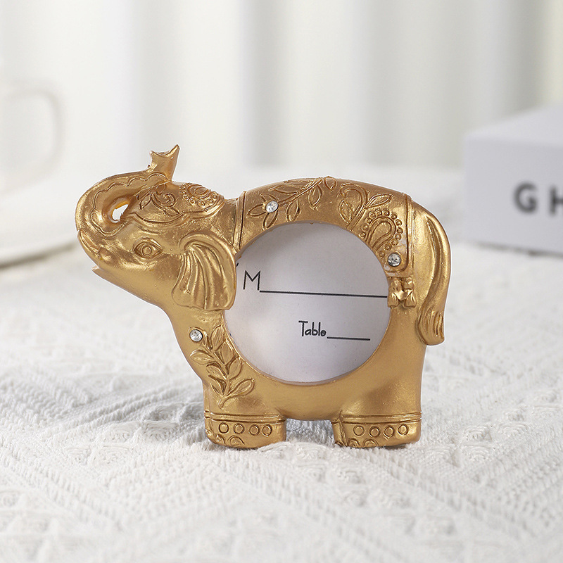 European-style Elephant Photo Frame Ornaments Birthday Party Small Gifts Home Decoration Photo Frame Three-dimensional Picture Frame Photo