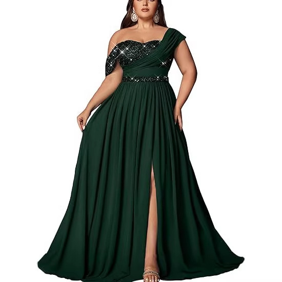 Plus Size Bridesmaid Dresses Sequined Summer Long Dress A-Line Wedding Guest Prom Evening Cocktail Party Gowns Plus Size Bridesmaid Dresses Sequined Summer Long Dress A-Line Wedding Guest Prom Evening Cocktail Party Gowns