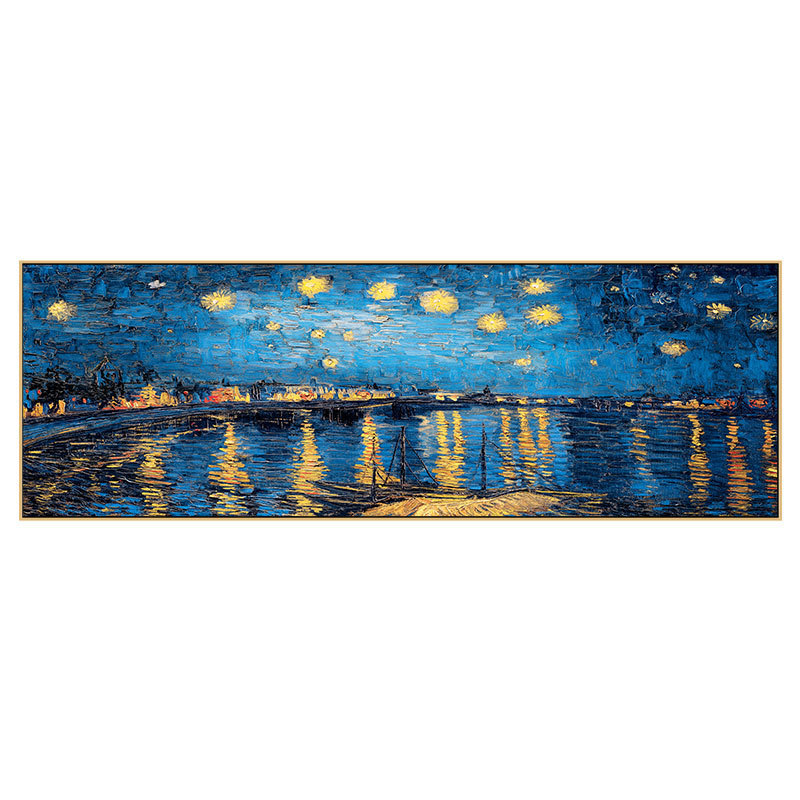 深圳大芬油画村现代挂画卧室床头装饰画梵高名画主卧房间墙面壁画|undefined