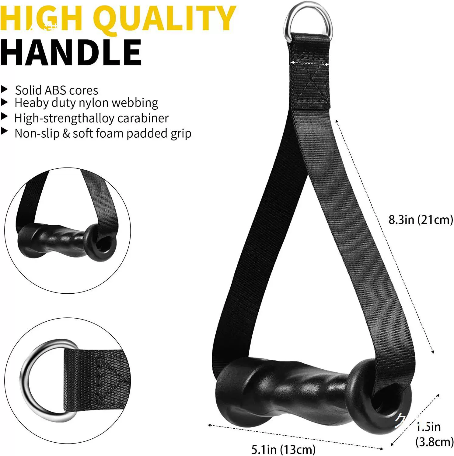 Gantry rope handle Gantry handle elastic rope equipment pull-up resistance pull weight lifting exercises