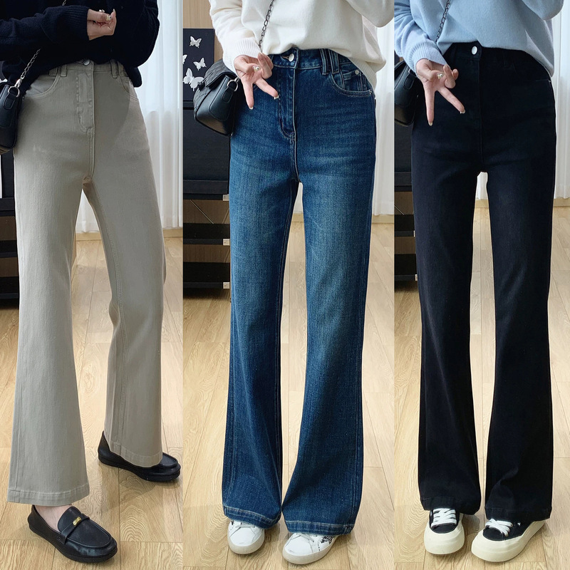 2026 Autumn Double Version Four-Way Stretch High-Waisted Slimming Fit Butt-Lifting Flared Jeans for Women 2026 Autumn Double Version Four-Way Stretch High-Waisted Slimming Fit Butt-Lifting Flared Jeans for Women