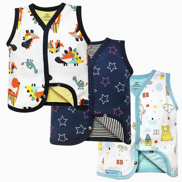 Carter 2024 Western and Eastern Spring and Autumn Winter Infant Vest Double-layer Children's Backless Top for Boys and Girls Foreign Trade Children's Vest