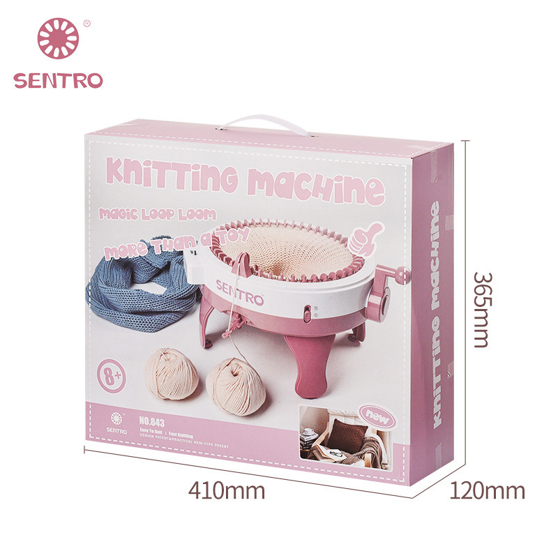 Children's Large DIY Knitting Machine 48-Pin Star Cylinder Wool Knitting Machine Knitting Wool Play House Toy