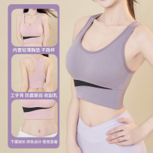 大码美背运动文胸内衣女无钢圈高强度防震背心聚拢跑步健身瑜伽