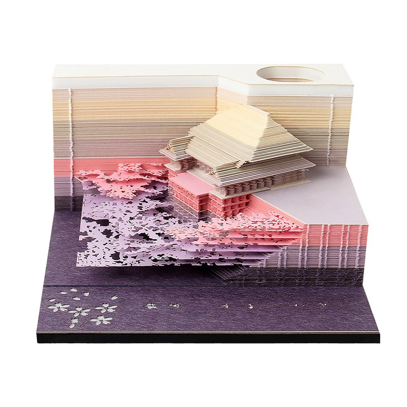 プレゼント創意便箋紙3d立体便箋本は建築模型紙彫刻カレンダーの周暦文を飾っています。|undefined