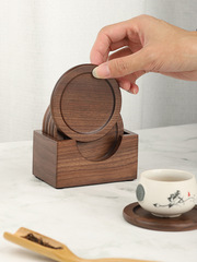 BB4C批發實木杯墊功夫茶墊茶杯托茶托木質隔熱墊杯托組茶具功