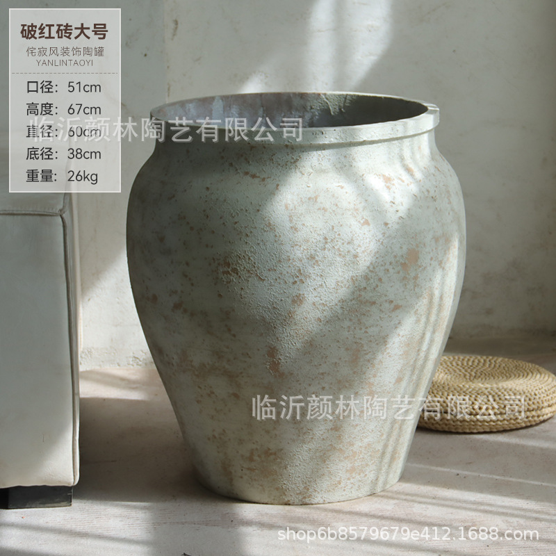 Retro hacer viejos frascos de cemento de gran calibre de alto estilo flores de la ventana de la sala de estar del departamento de ventas decoración del centro comercial maceta verde