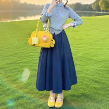 早秋韩系香风针织开衫套装连衣裙女2025新款秋日巨好看的两件套女