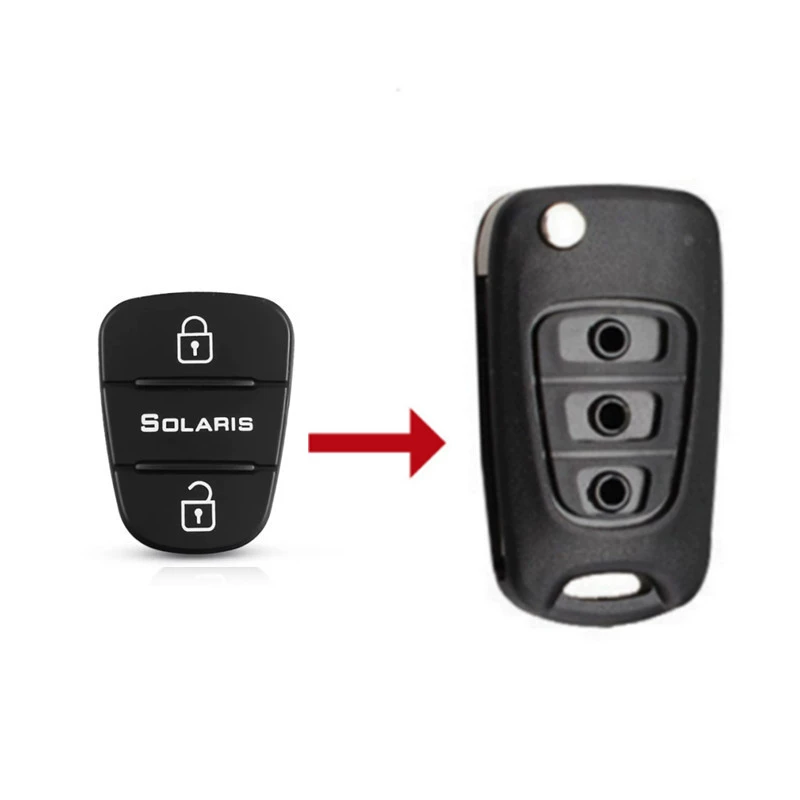 Кожаный ключ для современной кнопки ключа Solaris Pisolaris 3 ключа силиконовая Кнопка Замена кожи