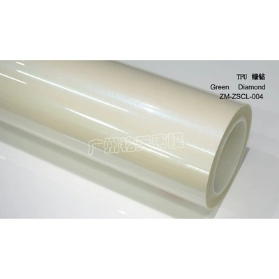 Auto Color Change Film: crystal piano black, Alexander silver - imported-tpu-green-diamond-152-15m-roll