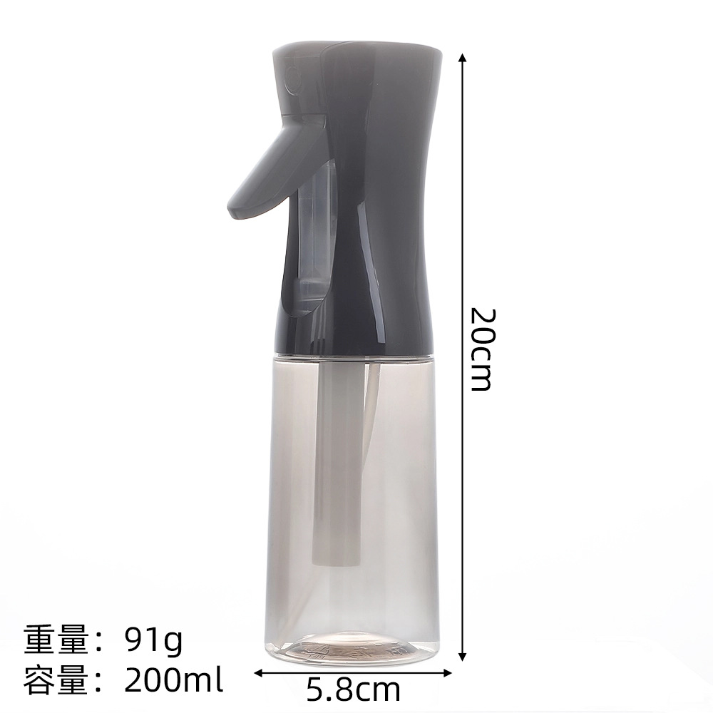 200ml (negro transparente); PET + PP