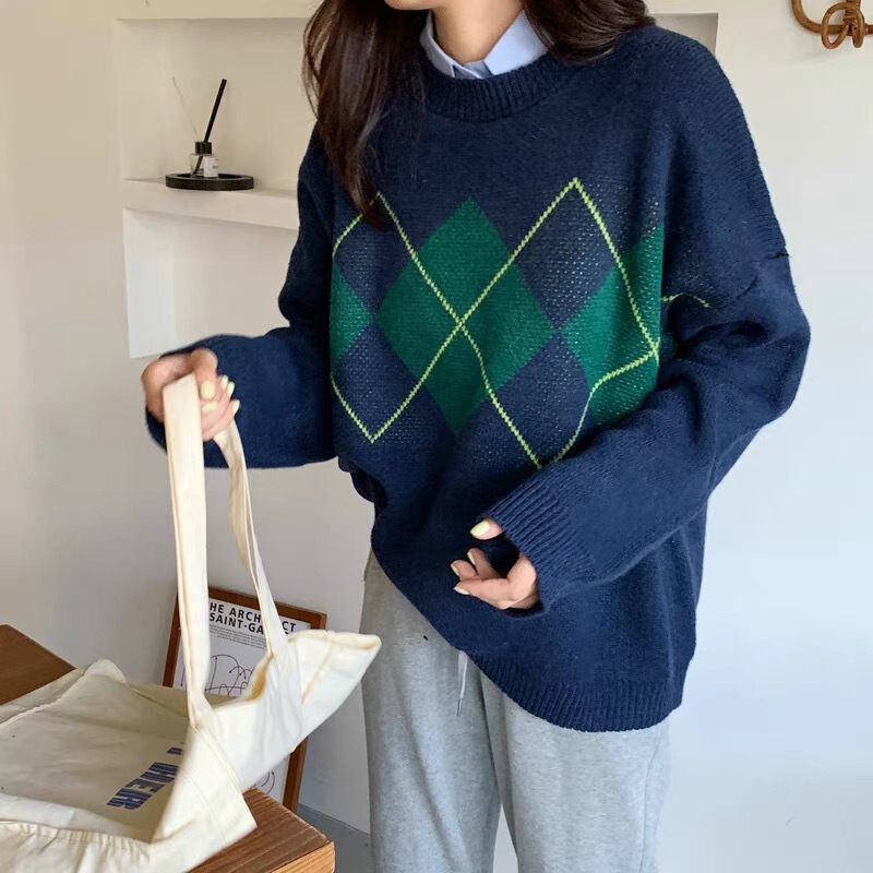 2022 Spring and Autumn Korean Style Harajuku Style Bottoming Long Sleeve Sweater Loose Round Neck Pullover Sweater Women's Top Lazy 2022 Spring and Autumn Korean Style Harajuku Style Bottoming Long Sleeve Sweater Loose Round Neck Pullover Sweater Women's Top Lazy