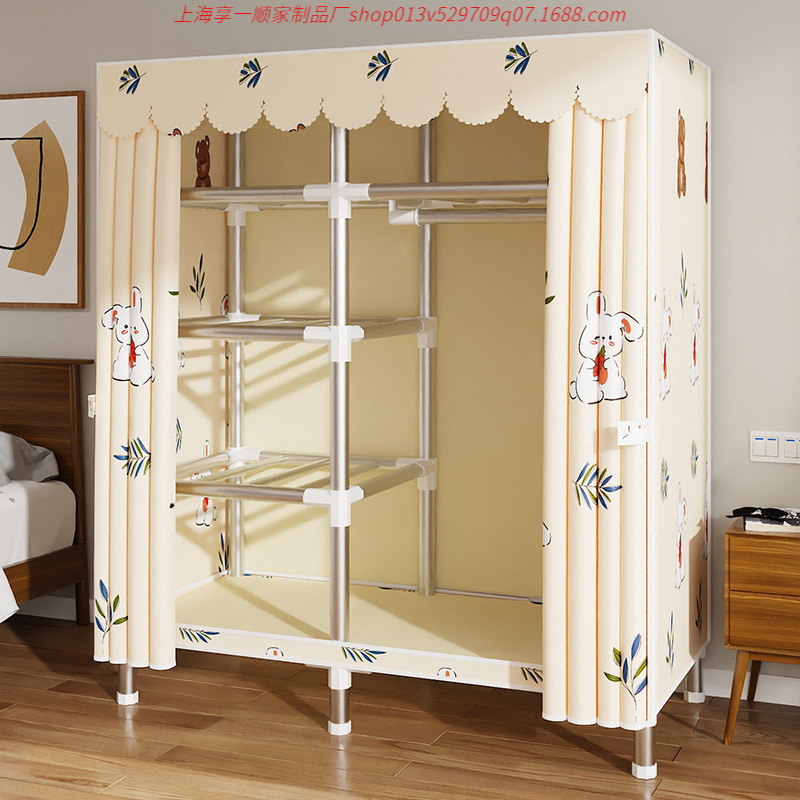 Simple Wardrobe Home Bedroom Cloth Wardrobe for Rental Housing Strong and Durable Economical Wardrobe Single Small Cabinet
