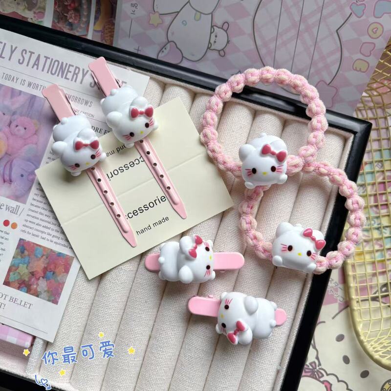 超かわいい猫ヘアピンヘアバンドインガールヘアピンヘアロープカラーカップルゴムバンド親友ヘアアクセサリー頭飾り|undefined