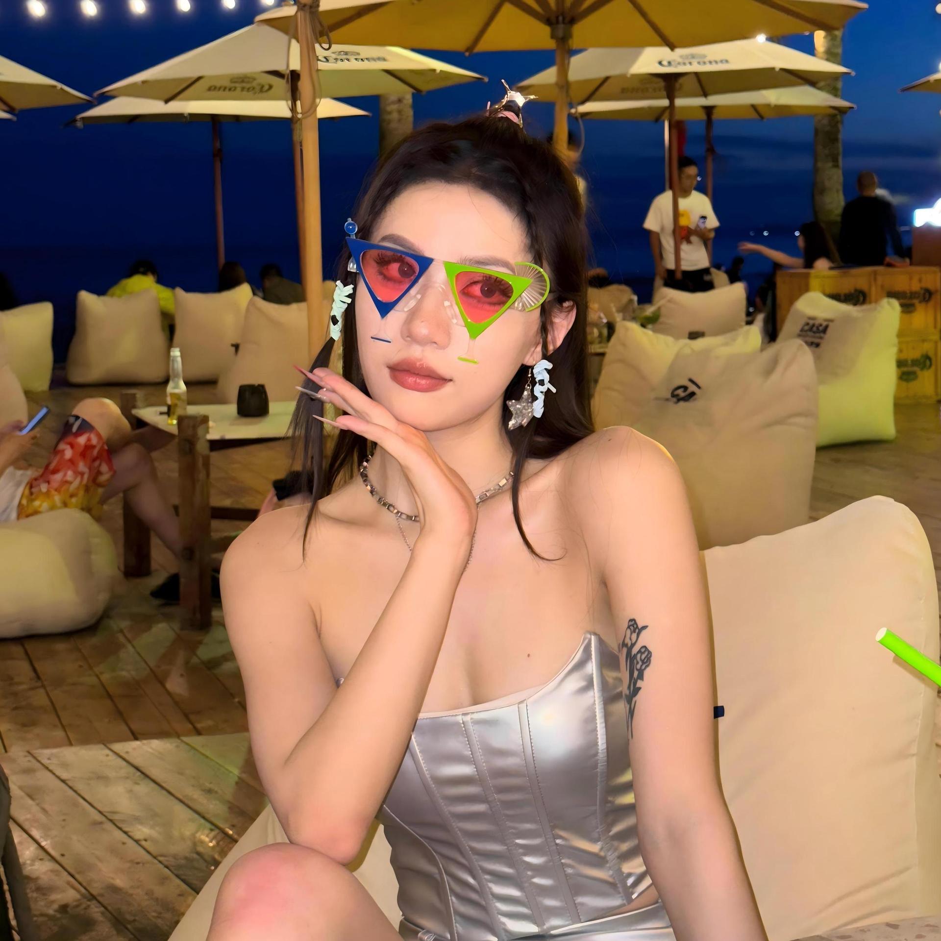 Gafas de Fiesta con Temática Hawaiana, ABS, Divertido, Decorativo, para Fiestas en la Playa y Festivales de Música