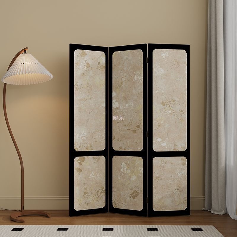 French-Style Vintage Floral Screen Partition for Living Room, Dining Room, Sofa Background, Entranceway, Decorative Movable Folding Screen