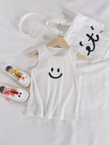 Children's new fashion vests for boys summer, unisex spaghetti strap tops for girls, baby ice silk tops - factory wholesale