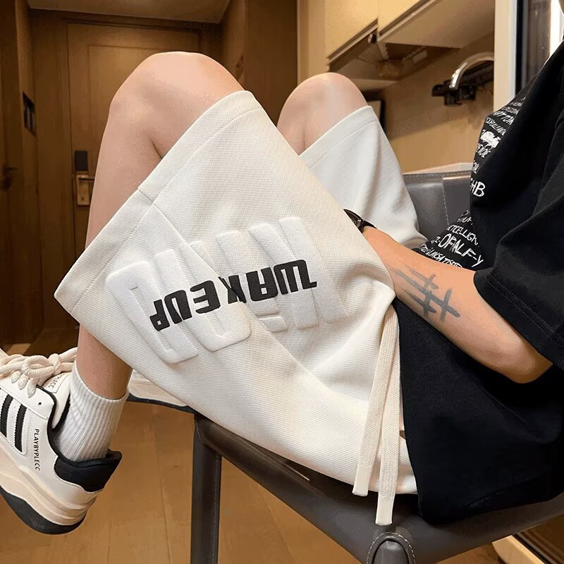 Loosening Waist Trendy Casual Pants Five-point Pants for Men and Women Same Style Summer Casual Sports 2025 Loosening regular New Style