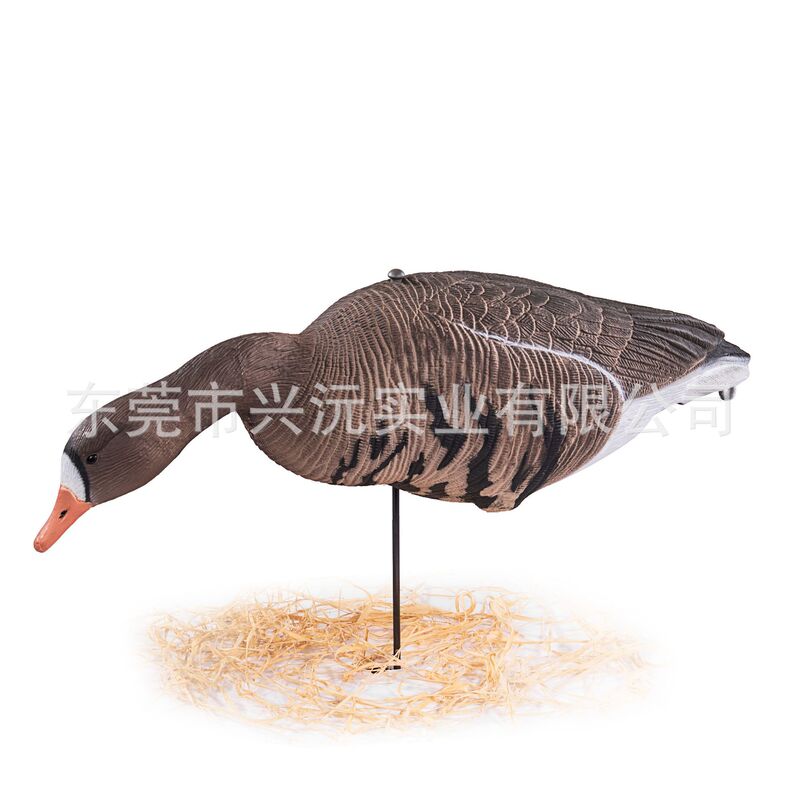 国境を越えた特別な白い額の斑点のあるガチョウ EVA ソフトラバー折りたたみ狩猟餌雁の庭の風景シミュレーションガチョウ|undefined