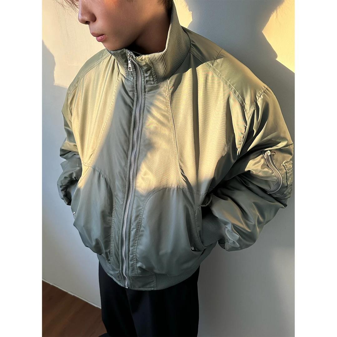 MADEEXTREME Bomber Silhouette Loose Short Pilot Cotton Jacket Padded Winter Thermal Jacket_voghion.com
