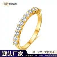 18K Huangjin культивирует бриллиантовое кольцо для женщин простой модный дрель для изготовления бриллиантовых колец